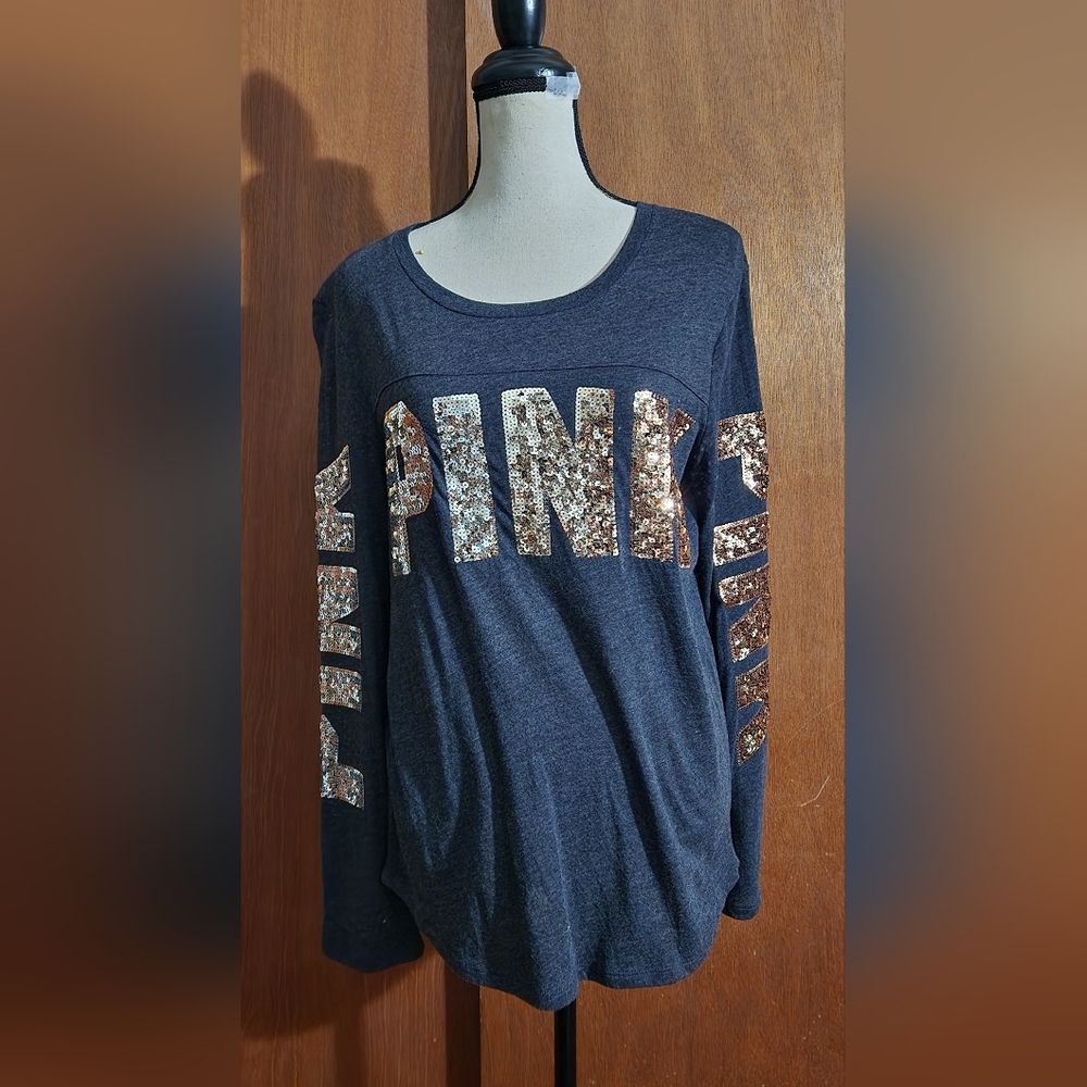 Victoria's Secret PINK Charcoal Long Sleeve